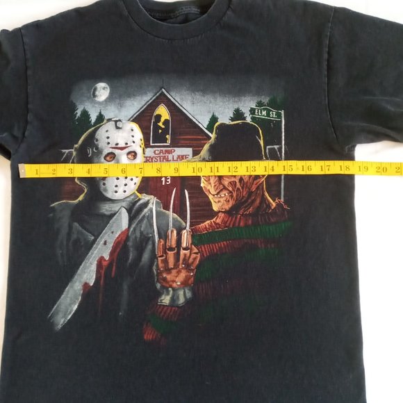 Nightmare On Elm Street Freddy Krueger Vs Jason Black T-Shirt size medium - Picture 3 of 6